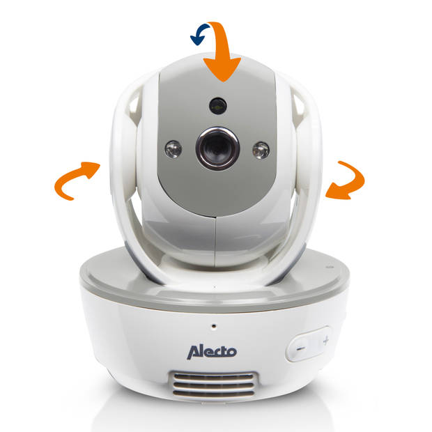 Babyfoon met camera en 4.3" kleurenscherm Alecto Wit-Grijs