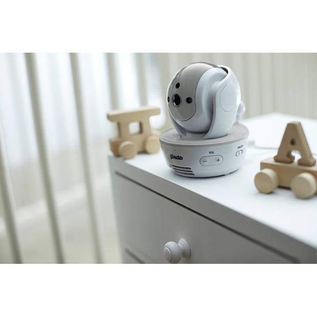 Babyfoon met camera en 4.3" kleurenscherm Alecto Wit-Grijs