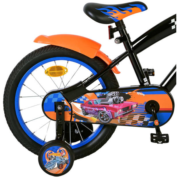 Hot Wheels Kinderfiets - Jongens - 16 inch - Zwart Oranje Blauw