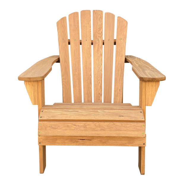 AXI Carmen Adirondackstoel van hout in goud geel Houten tuinstoel / loungestoel voor 1 persoon met armleuningen & hoge