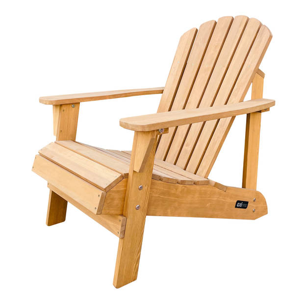 AXI Carmen Adirondackstoel van hout in goud geel Houten tuinstoel / loungestoel voor 1 persoon met armleuningen & hoge