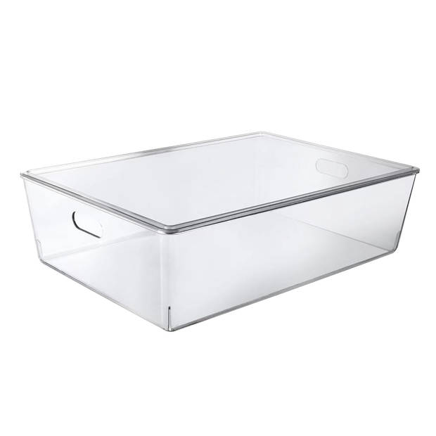 Transparant bakje met deksel Ezystorage - 26 liter - 38 x 54,5 x 15,5 cm - Stapelbaar