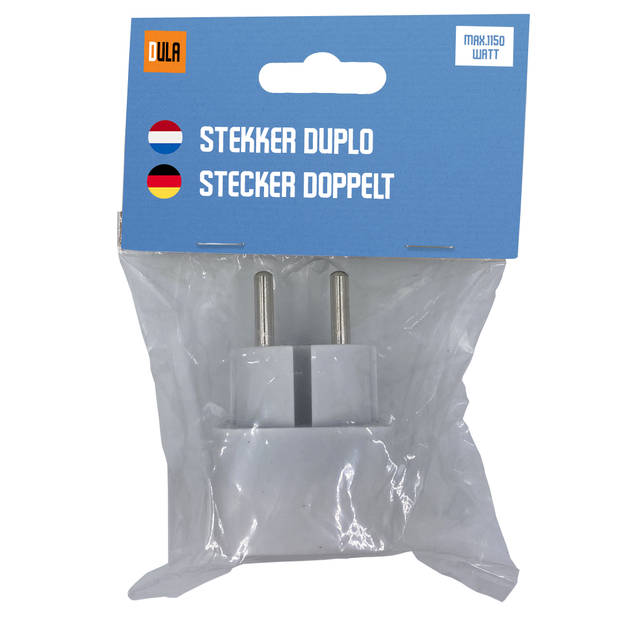 DULA Stopcontact Splitter Duplo - Stekkerdoos - 2 voudige stekker - Verdeelstekker