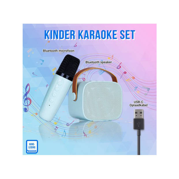 Silvergear Karaoke Set Kinderen - Karaokesets - Box Met Microfoon - Blauw
