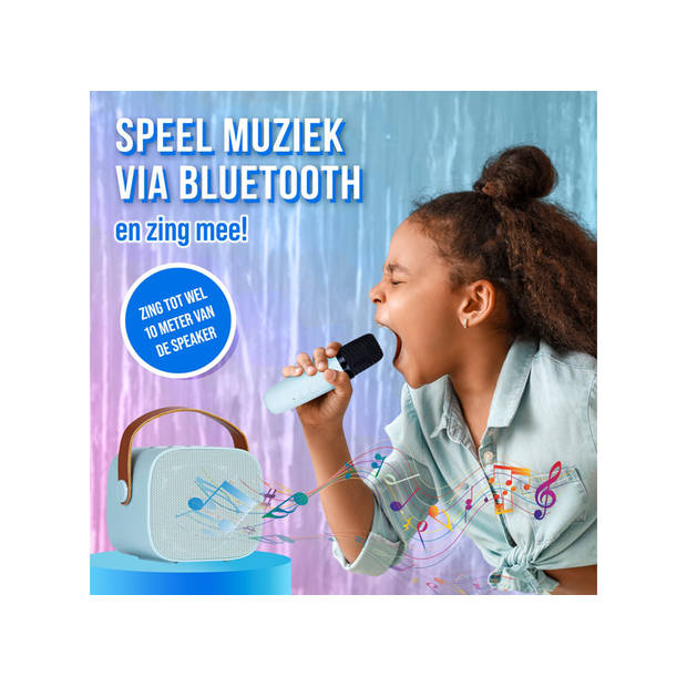 Silvergear Karaoke Set Kinderen - Karaokesets - Box Met Microfoon - Blauw