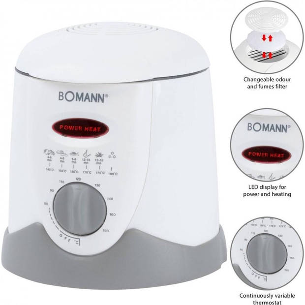 Bomann FFR 1290 CB – 2 in 1 - Elektrische fondue - Mini Friteuse