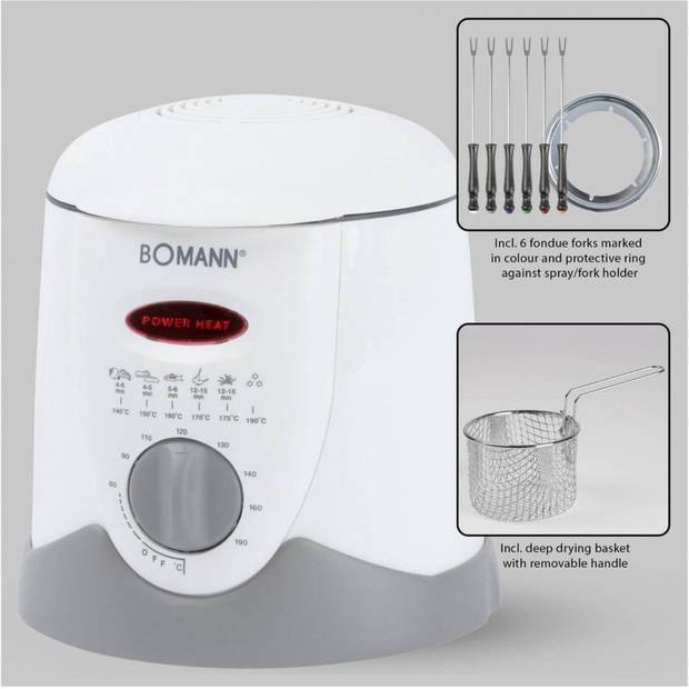 Bomann FFR 1290 CB – 2 in 1 - Elektrische fondue - Mini Friteuse