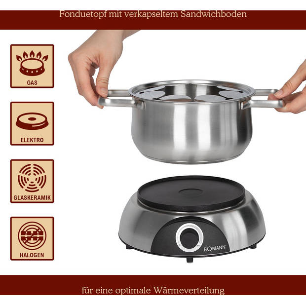 Bomann FD 2248 - Fondue Set - 8 personen – 1400W