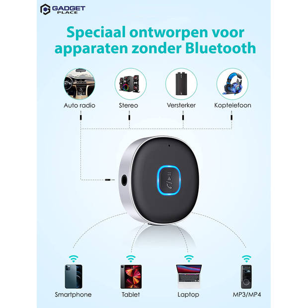 Bluetooth Receiver Incl. 3.5MM AUX - BT 5.0 - Bluetooth Ontvanger - Handsfree Bellen - Bluetooth Audio Receiver