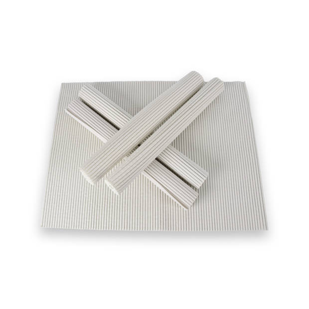 Anti-slip mat Kitchen drawers - Set of 5 - White - Plastic - Dimensions 65cm x 90cm - Grip mat - Placemat