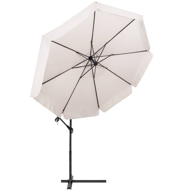 Springos Parasol Parasols Kantelbaar Met Ventilatie Ecru Ø300 cm