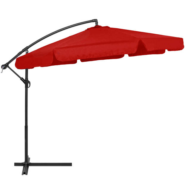 Springos Parasol Parasols Kantelbaar Met Ventilatie Rood Ø300 cm