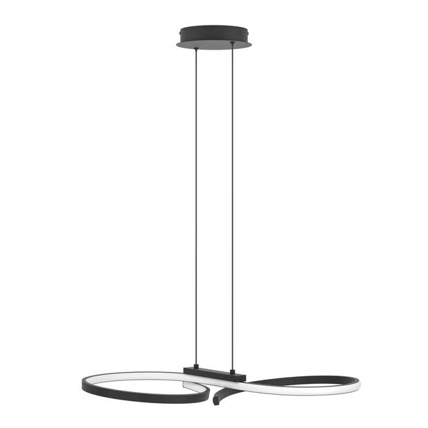 EGLO Serpins Hanglamp - LED - 66 cm - Zwart/Wit