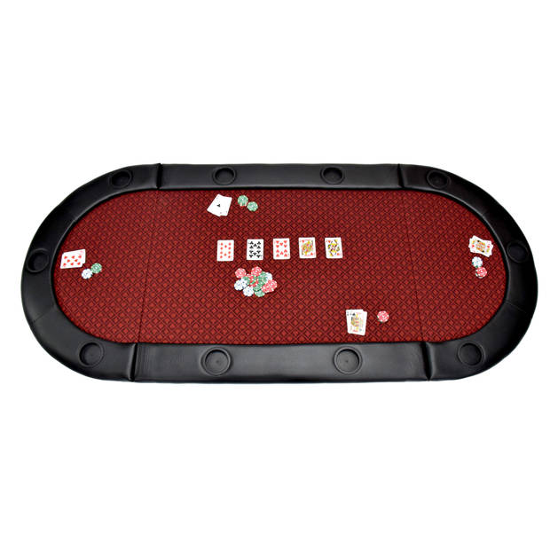 North Tabletop Pokertafel 10 Personen Rood