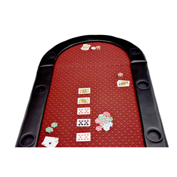 North Tabletop Pokertafel 10 Personen Rood