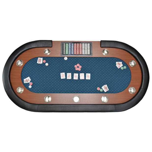 North Pokertafel Nevada 10 Personen Blauw