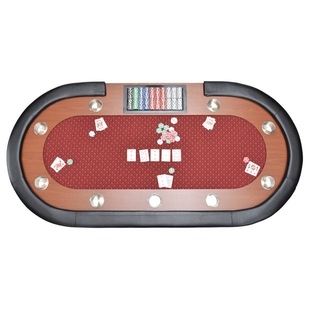 North Pokertafel Nevada 10 Personen Rood