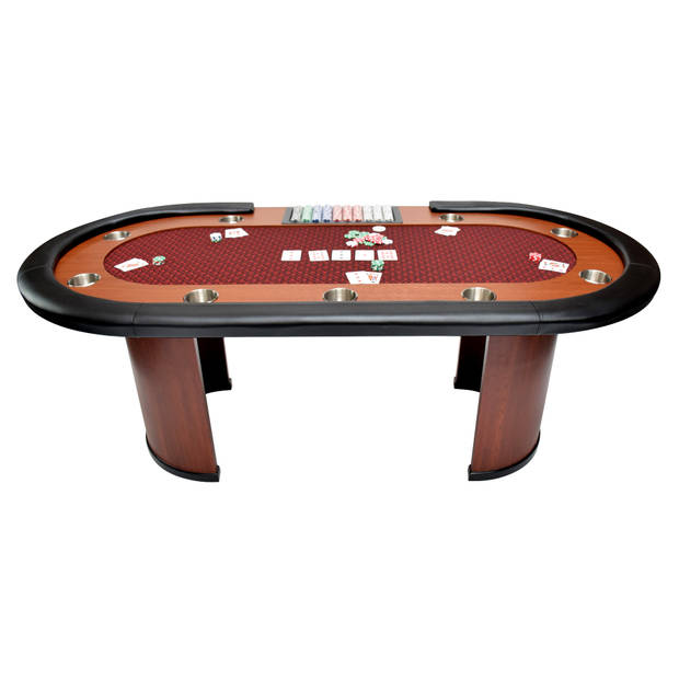 North Pokertafel Nevada 10 Personen Rood