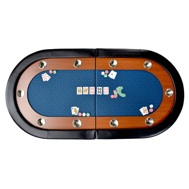 North Pokertafel Foldy 10 Personen Blauw