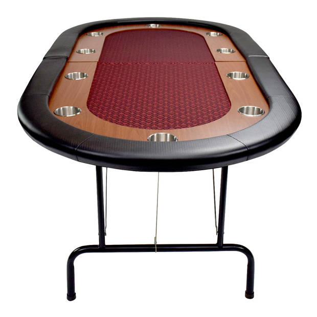 North Pokertafel Foldy 10 Personen Rood