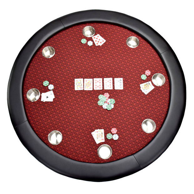 North Ronde Pokertafel Texas 8 Personen Rood