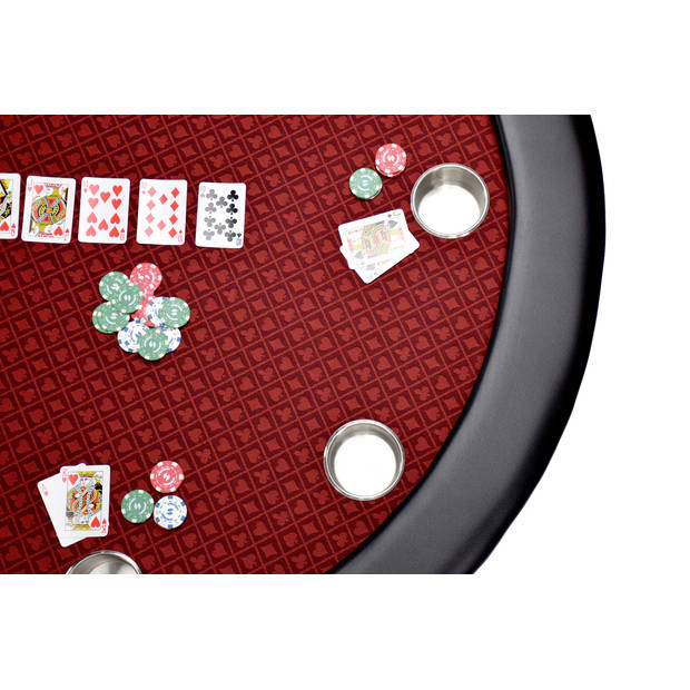 North Ronde Pokertafel Texas 8 Personen Rood