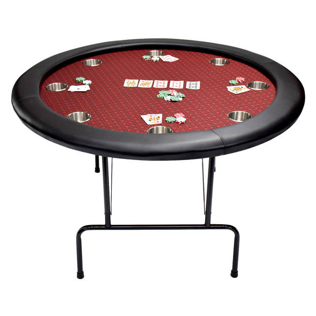 North Ronde Pokertafel Texas 8 Personen Rood