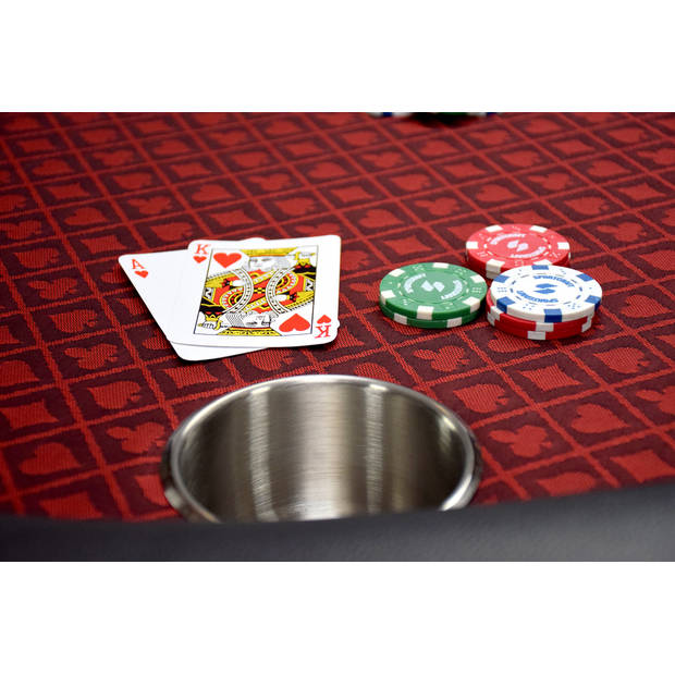 North Ronde Pokertafel Texas 8 Personen Rood