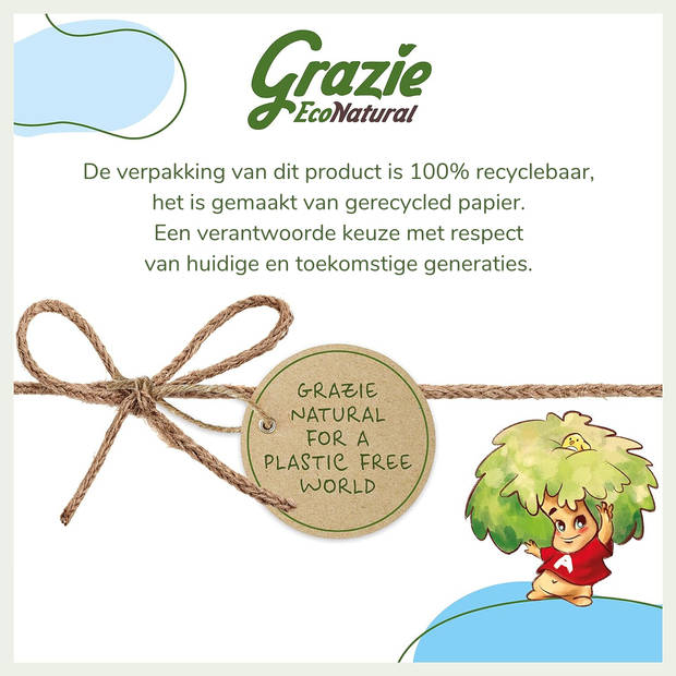 Grazie Natural 2-laags keukenrol - 2 rollen - recycled drankkarton - Zacht voor huid - Milieuvriendelijk -