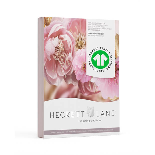 Heckett Lane Dekbedovertrek Katoen Twill Rosie - roze 200x200/220cm