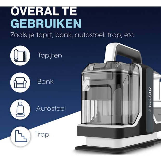 Deemer Tapijtreiniger Vlekkenreiniger Machine - Bank & Meubel Reiniger Stofzuiger - Meubelreiniger