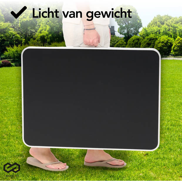 Infinity Goods Campingtafel - Inklapbaar - Tuintafel - 80x60x70 cm - Buiten/Binnen - Draaghandvat - Compact - Aluminium