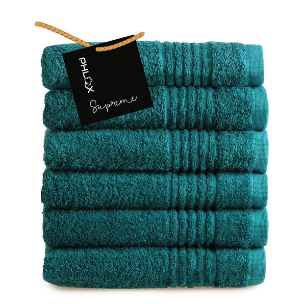 PHLOX Handdoek Supreme Collectie - 50x100 - 6 stuks - OEKO-TEX Made in Green - 600 g/m2 zacht katoen - mozaiek