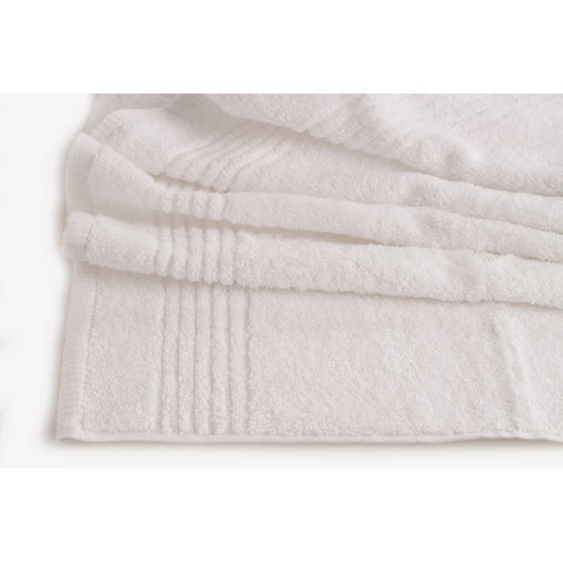 Handdoek Supreme - 50x100 - 6 stuks - OEKO-TEX Made in Green - 600 g/m2 zacht katoen - wit