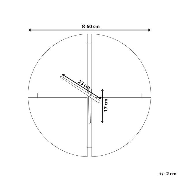 Beliani ARAMON - Wandklok-Lichte houtkleur-MDF