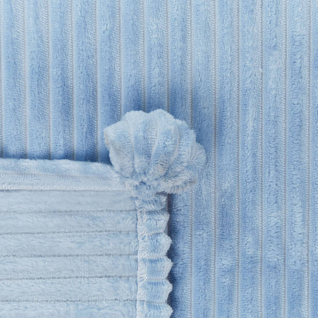 Beliani KAWERI - Plaid-Blauw-Polyester