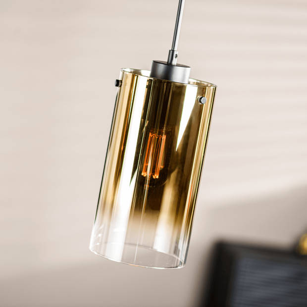 Jalama hanglamp glas goud 4L 120 cm