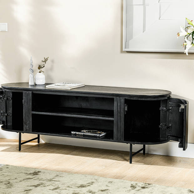 Beli tv-meubel 155cm zwart