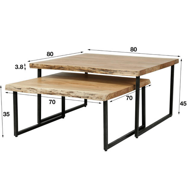 Salontafel Tom - set van 2