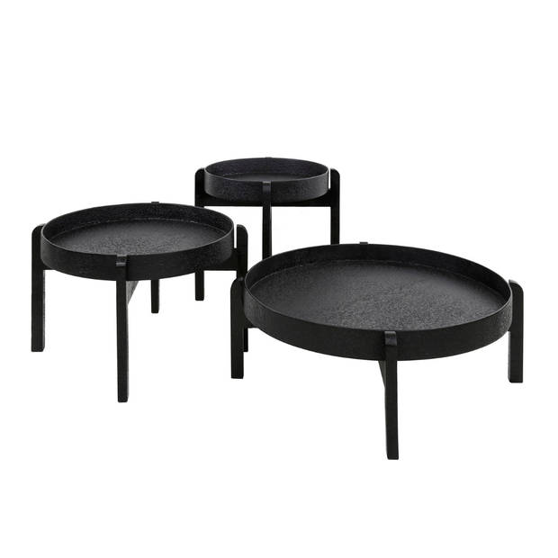 Metaluxe ronde salontafels - set van 3