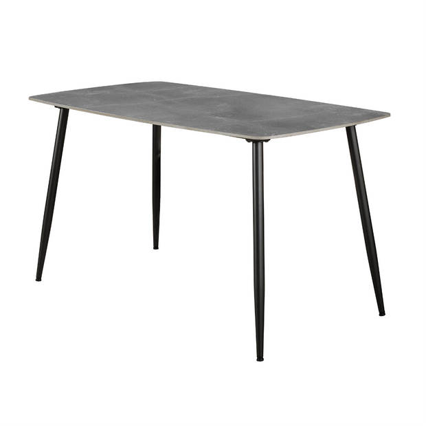 Susan eettafel 140 cm - keramiek lichtgrijs