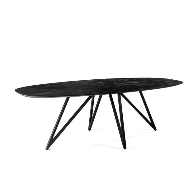 Dotan eettafel ovaal 240x110 cm - zwart