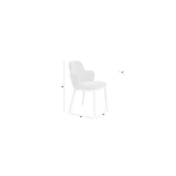 Housecraft Jerrico Eetkamerstoelen Licht Beige - Set van 2