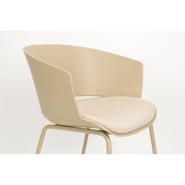 Housecraft Jessica Eetkamerstoelen armleuning Beige - Set van 4