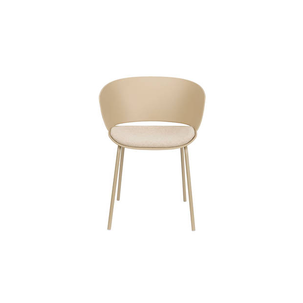 Housecraft Jessica Eetkamerstoelen armleuning Beige - Set van 4