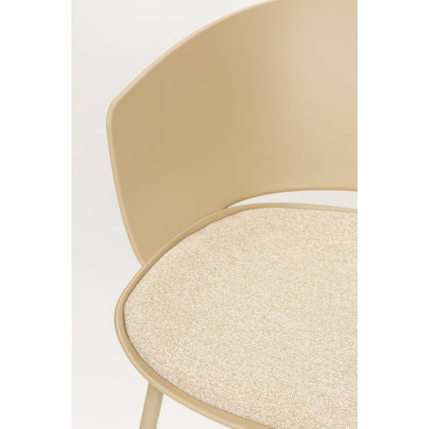 Housecraft Jessica Eetkamerstoelen armleuning Beige - Set van 4