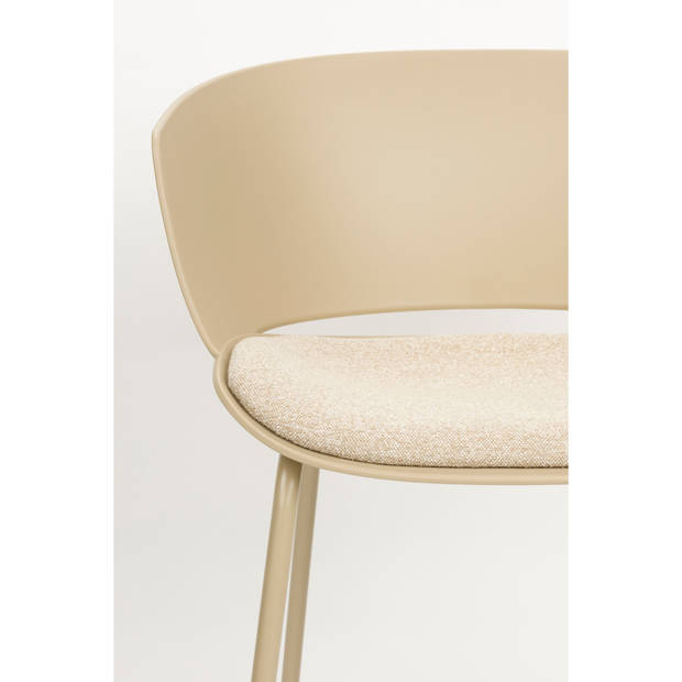 Housecraft Jessica Eetkamerstoelen armleuning Beige - Set van 4