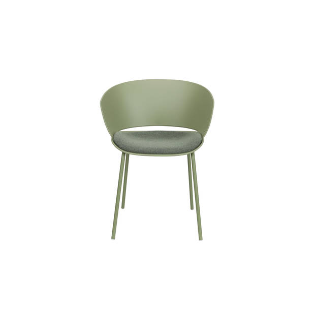 Housecraft Jessica Eetkamerstoelen armleuning Groen - Set van 4