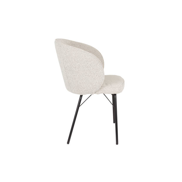 Housecraft Joa Eetkamerstoelen Bouclé Beige - Set van 2