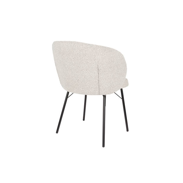 Housecraft Joa Eetkamerstoelen Bouclé Beige - Set van 2